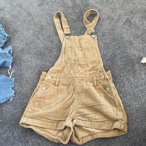 Pacsun cord overall shorts